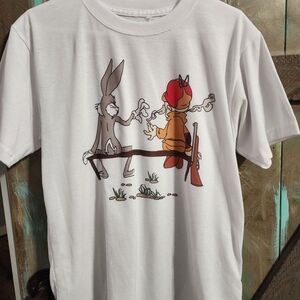 Funny Cartoon Graphic T-Shirt White